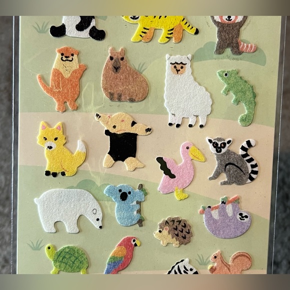 Daiso Zoo Exotic Animal Sticker Sheet Japan Exclusive Kawaii Lion Tiger Panda - Picture 4 of 7